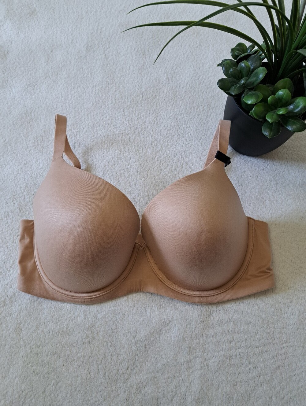 Aerie Smooth Nude Demi Bra Women's Size 38DD Underwire Support Neutral